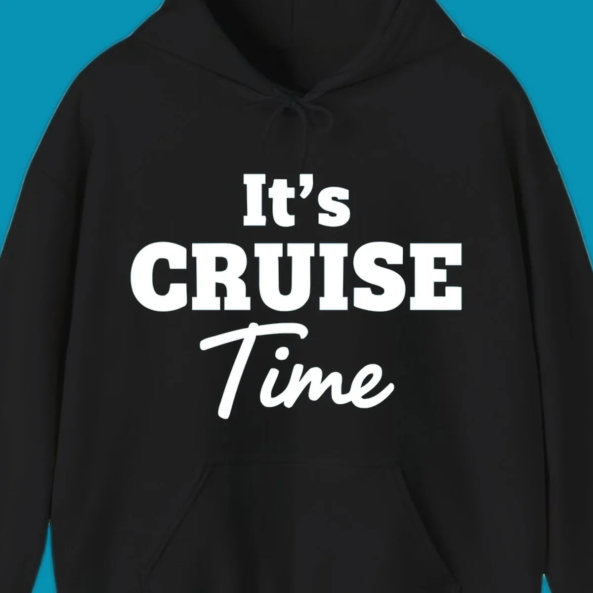 White text reading 'It's Cruise Time' in bold typography on gray background—its-cruise-time design