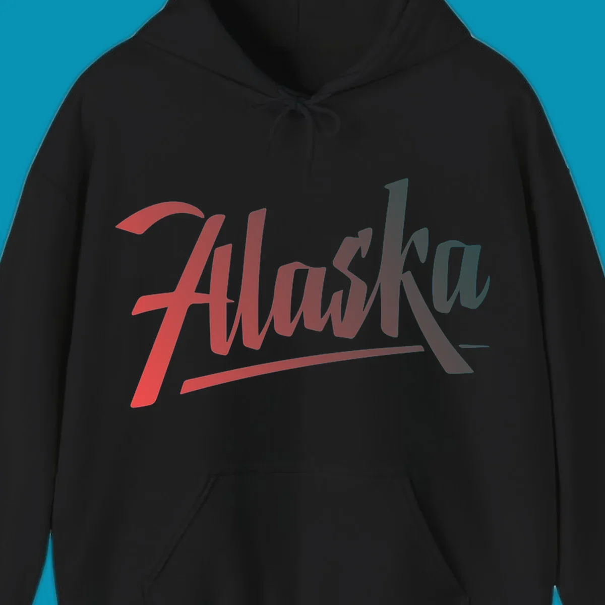 Colorful upward trending arrow design with wavy graph lines, transitioning from red to teal, symbolizing Alaska cruise excitement and positive momentum.