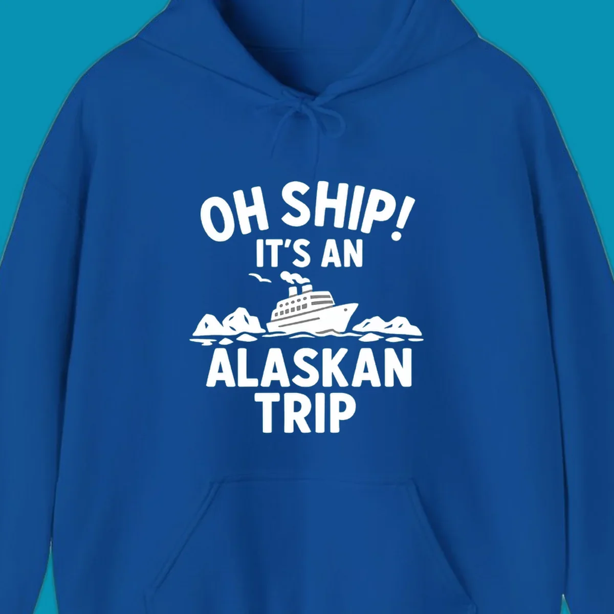 Oh ship alaskan cruise design with cruise ship sailing through icebergs and arctic waters with seagulls