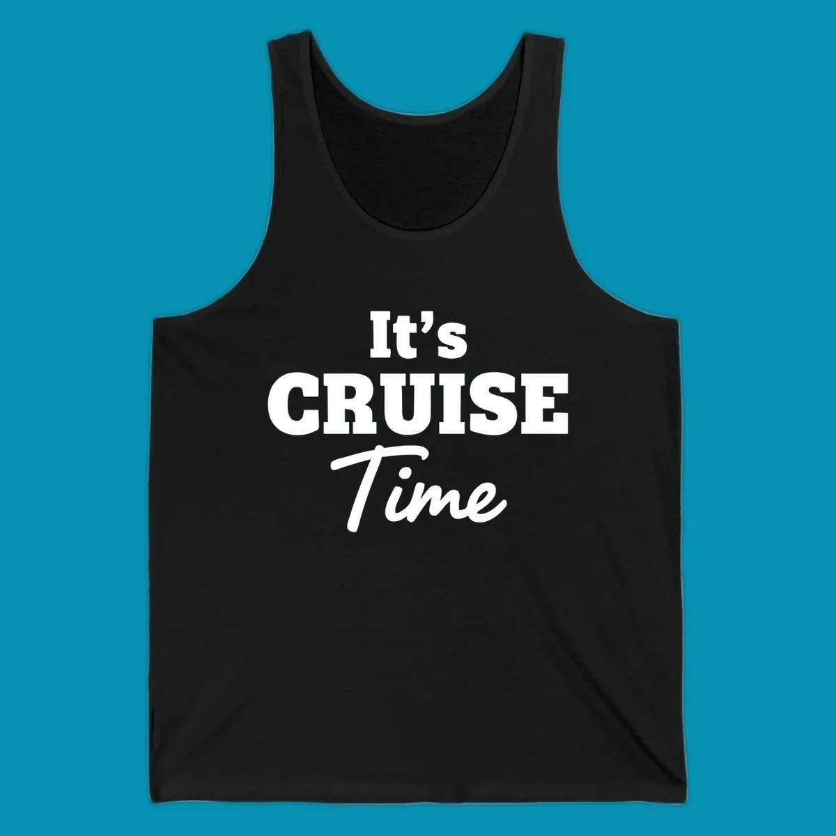 White text reading 'It's Cruise Time' in bold typography on gray background—its-cruise-time design