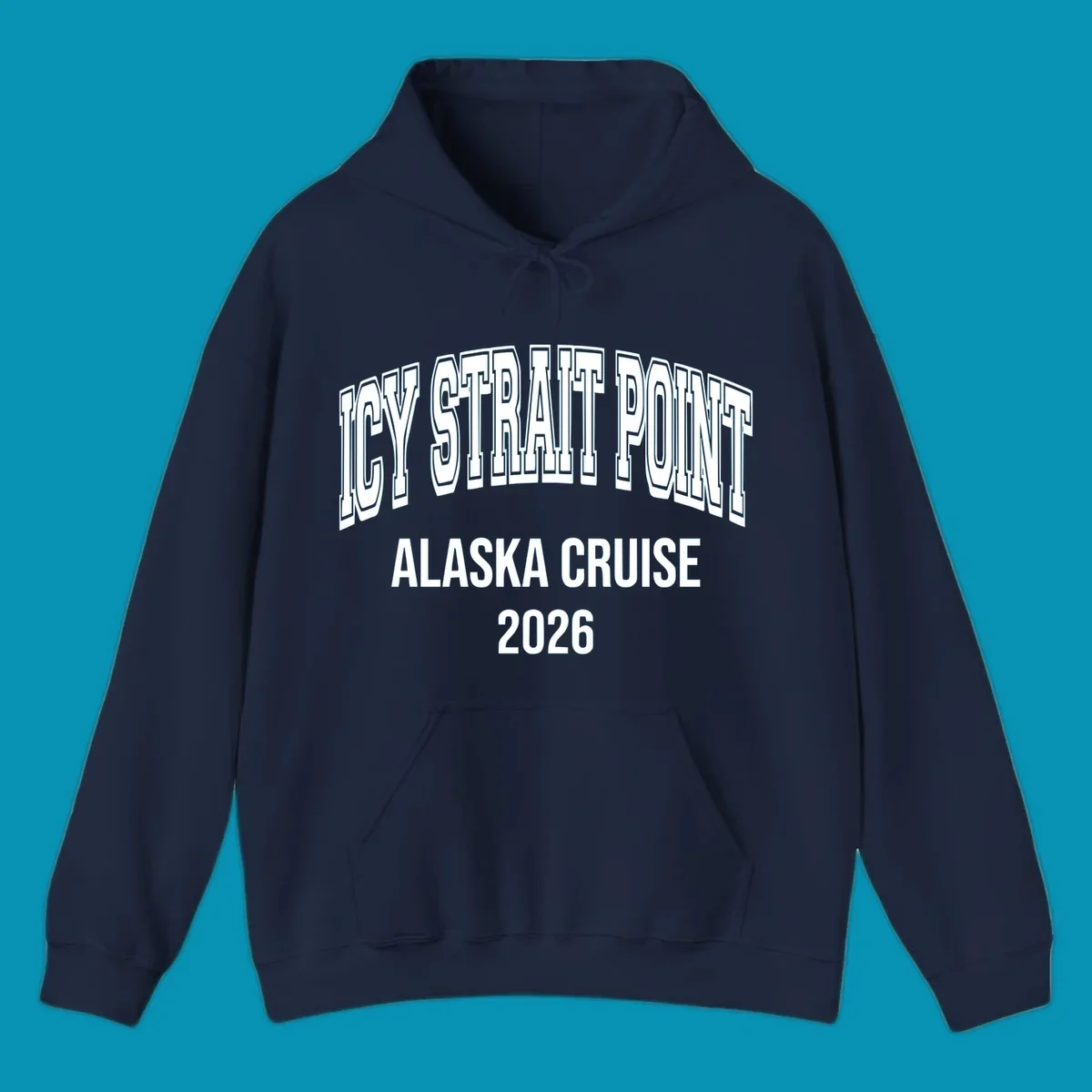 Bold 3D outlined text reading 'Dry Strait Point Alaska Cruise 2026' in white lettering on gray background