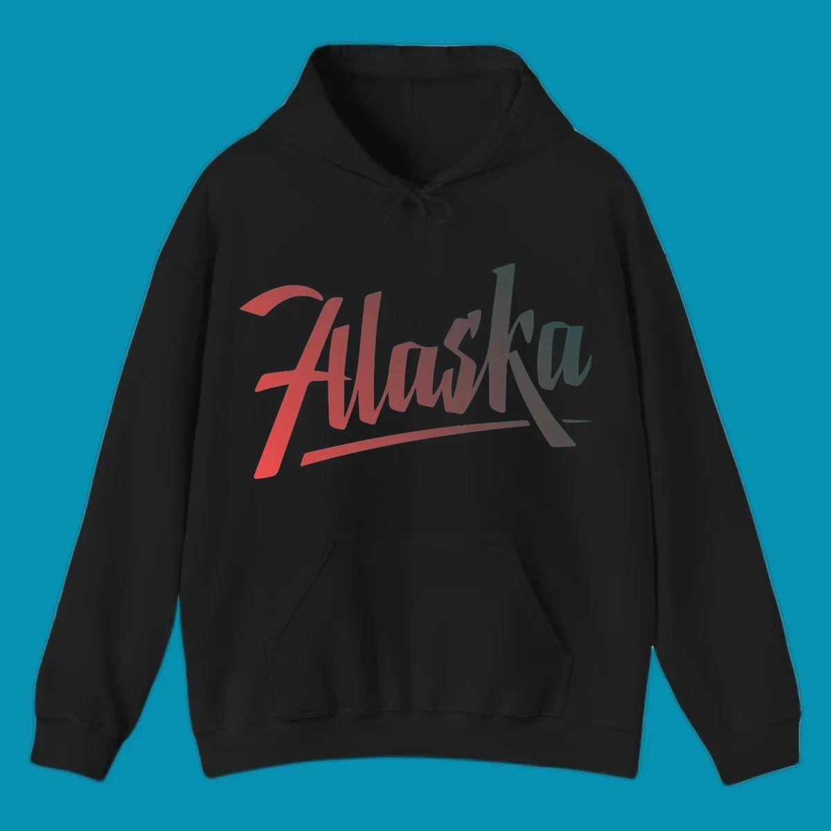 Colorful upward trending arrow design with wavy graph lines, transitioning from red to teal, symbolizing Alaska cruise excitement and positive momentum.