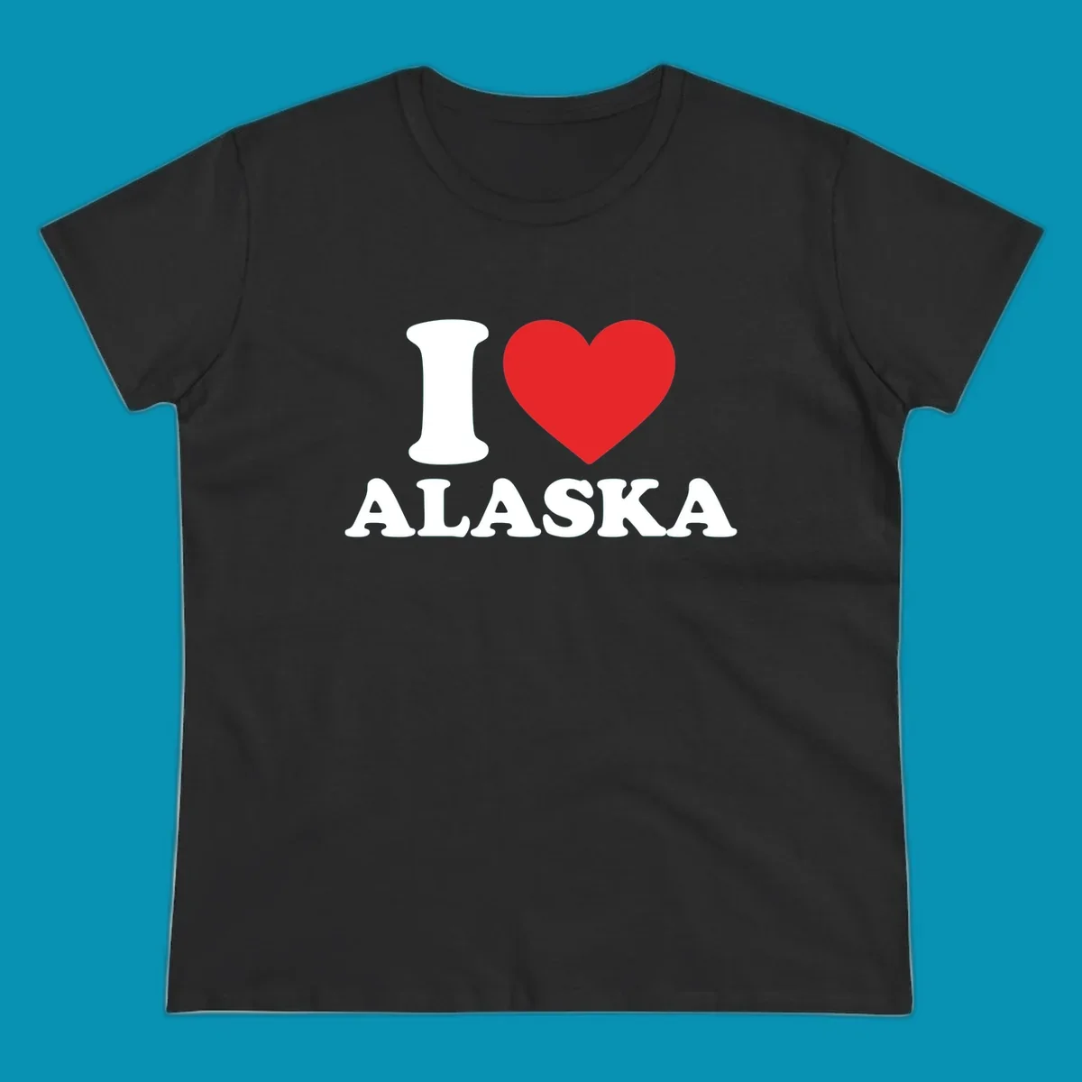 Solid red heart on white background, simple love symbol design for cruise apparel