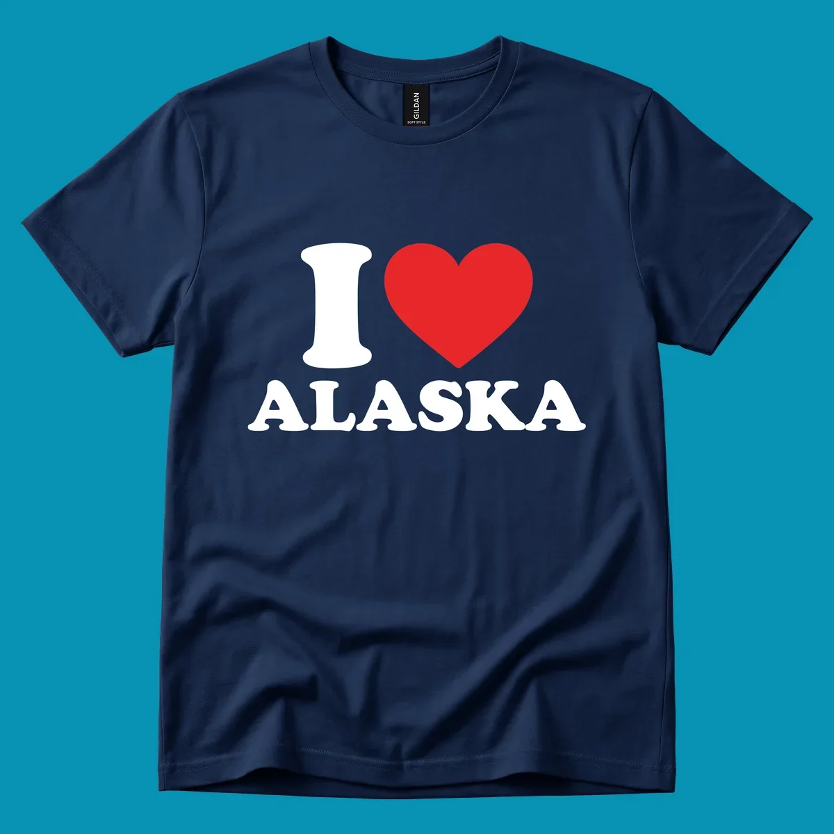 Solid red heart on white background, simple love symbol design for cruise apparel