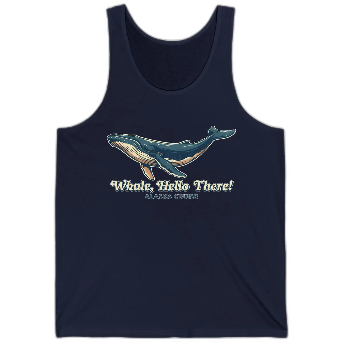 Whale, Hello There! Alaska Cruise Tank in Navy