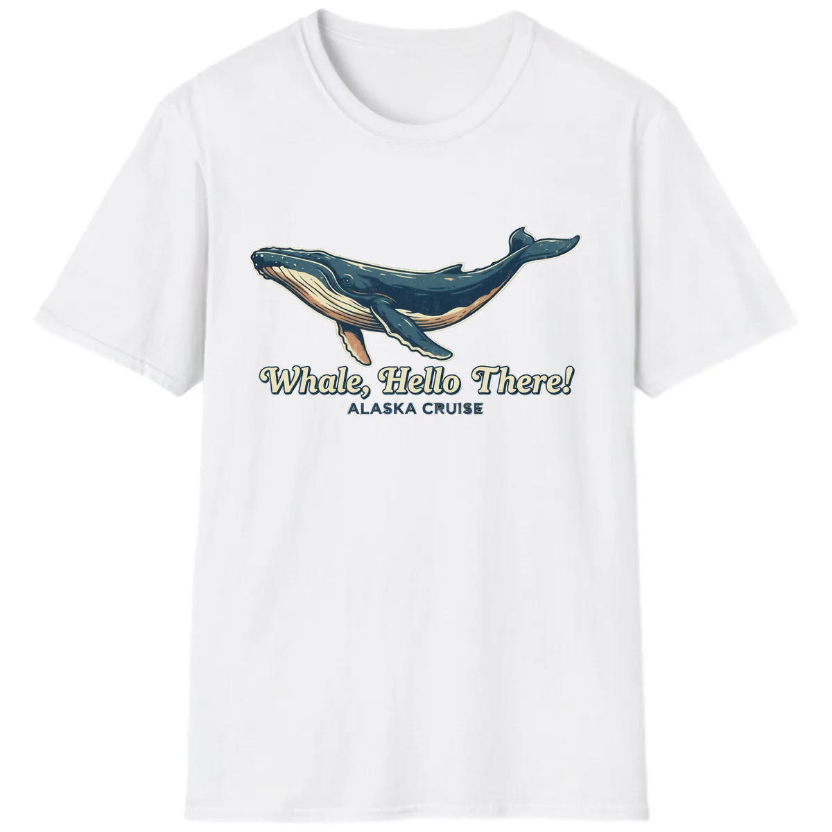 Whale, Hello There! Alaska Cruise T-Shirt in White