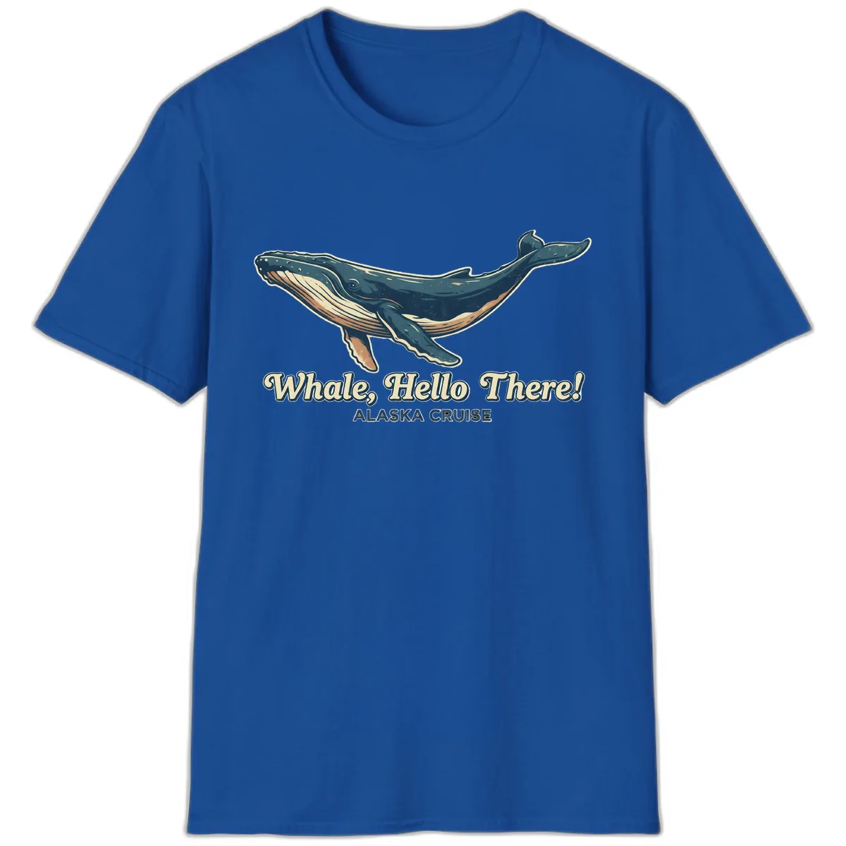 Whale, Hello There! Alaska Cruise T-Shirt in Royal