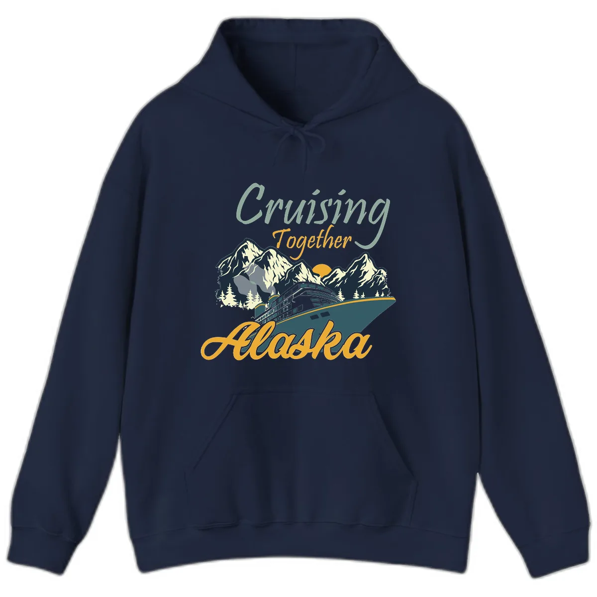 Cruising Together Alaska Hoodie in Navy