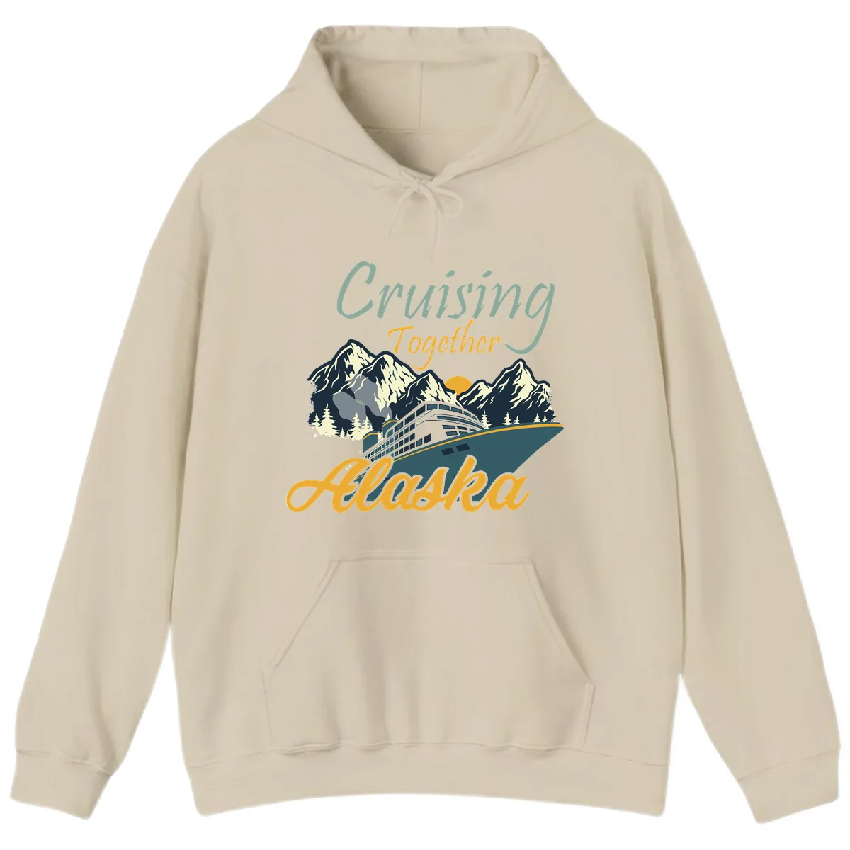 Cruising Together Alaska Hoodie in Sand