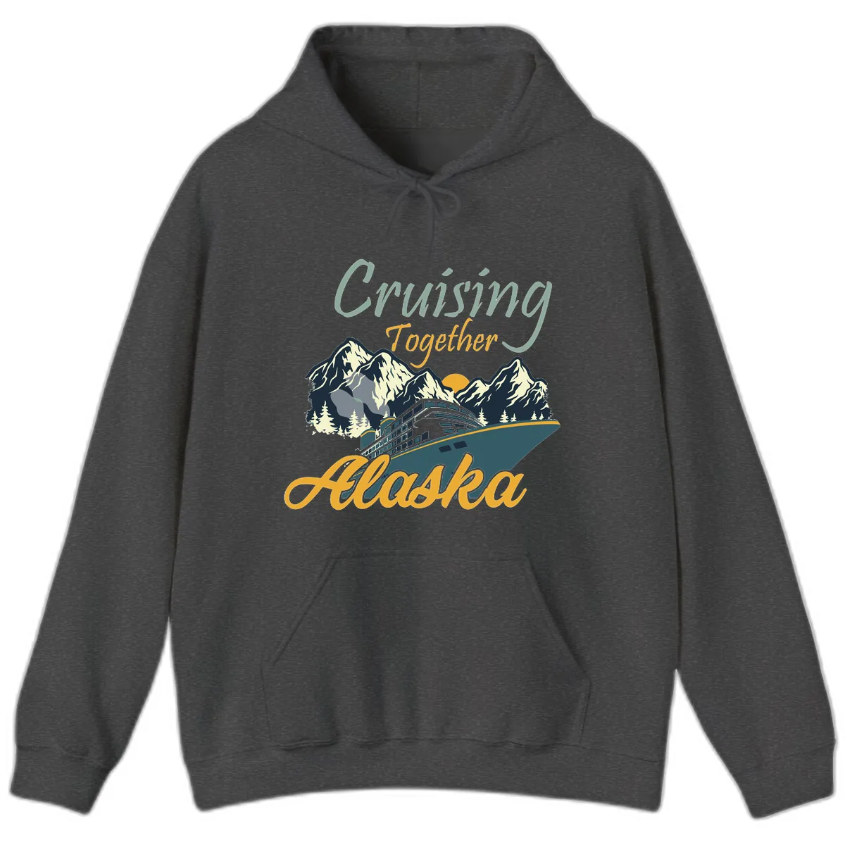 Cruising Together Alaska Hoodie in Dark Heather
