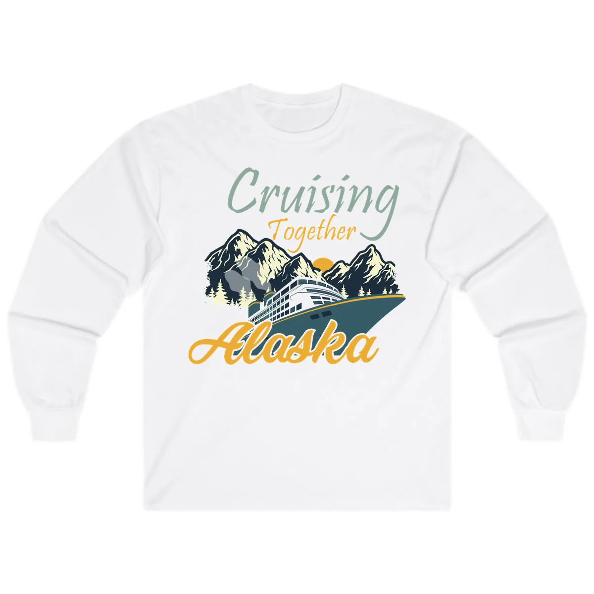 Cruising Together Alaska Long Sleeve in White