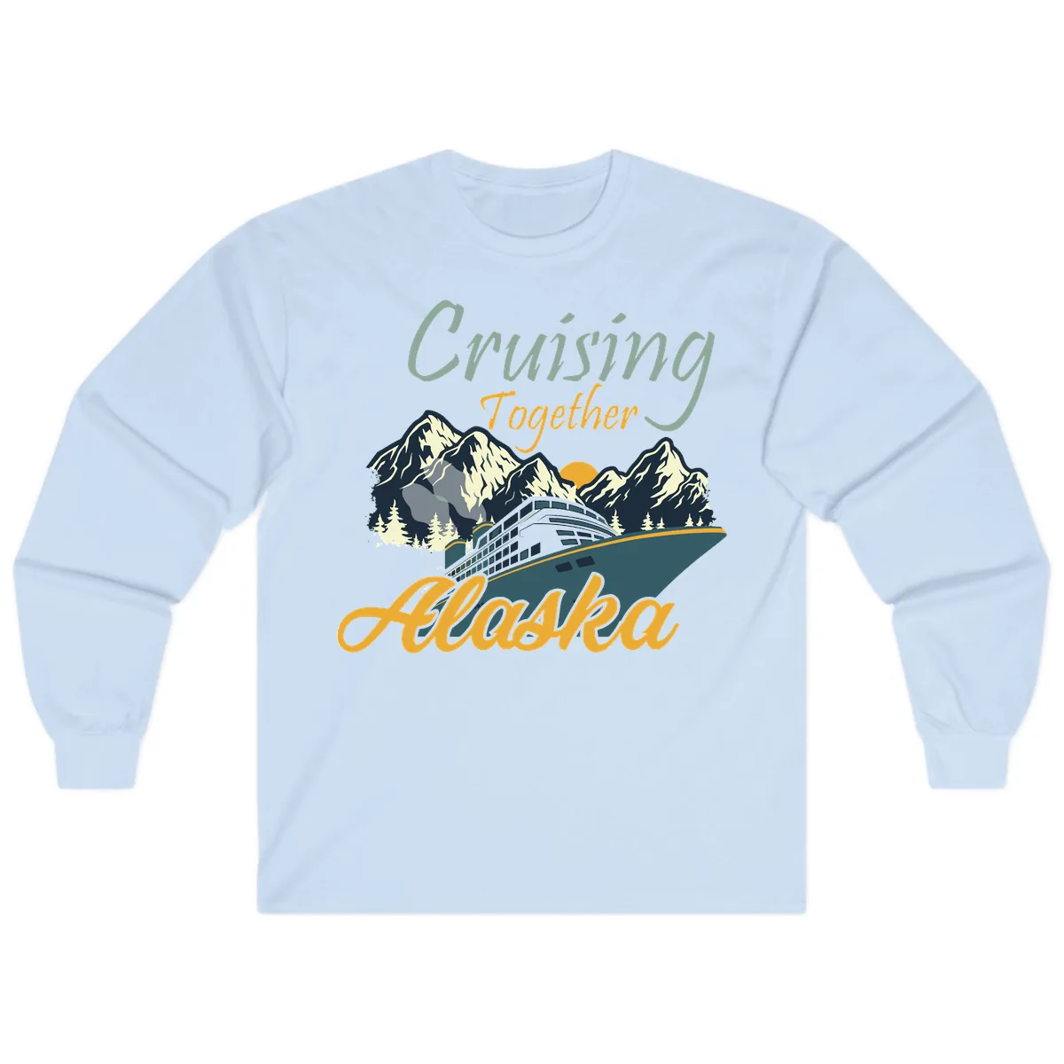 Cruising Together Alaska Long Sleeve in Light Blue