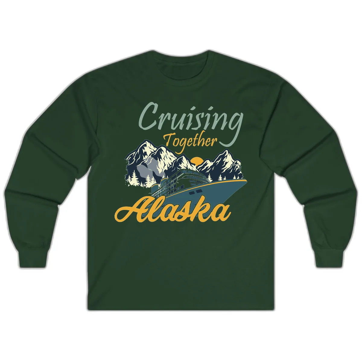 Cruising Together Alaska Long Sleeve in Forest Green