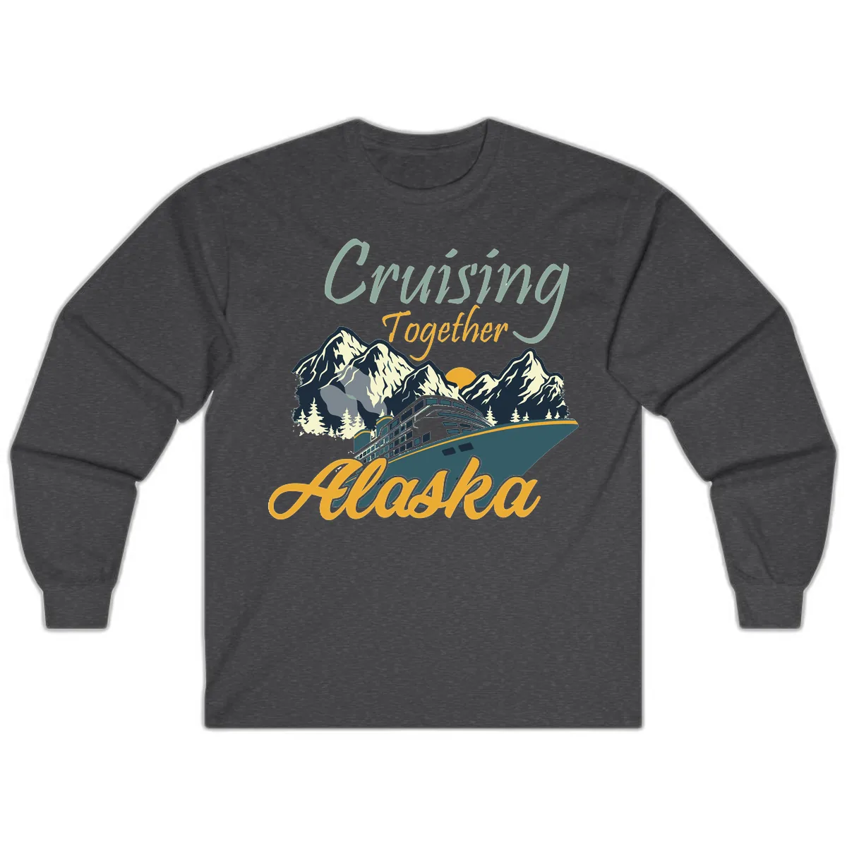Cruising Together Alaska Long Sleeve in Dark Heather