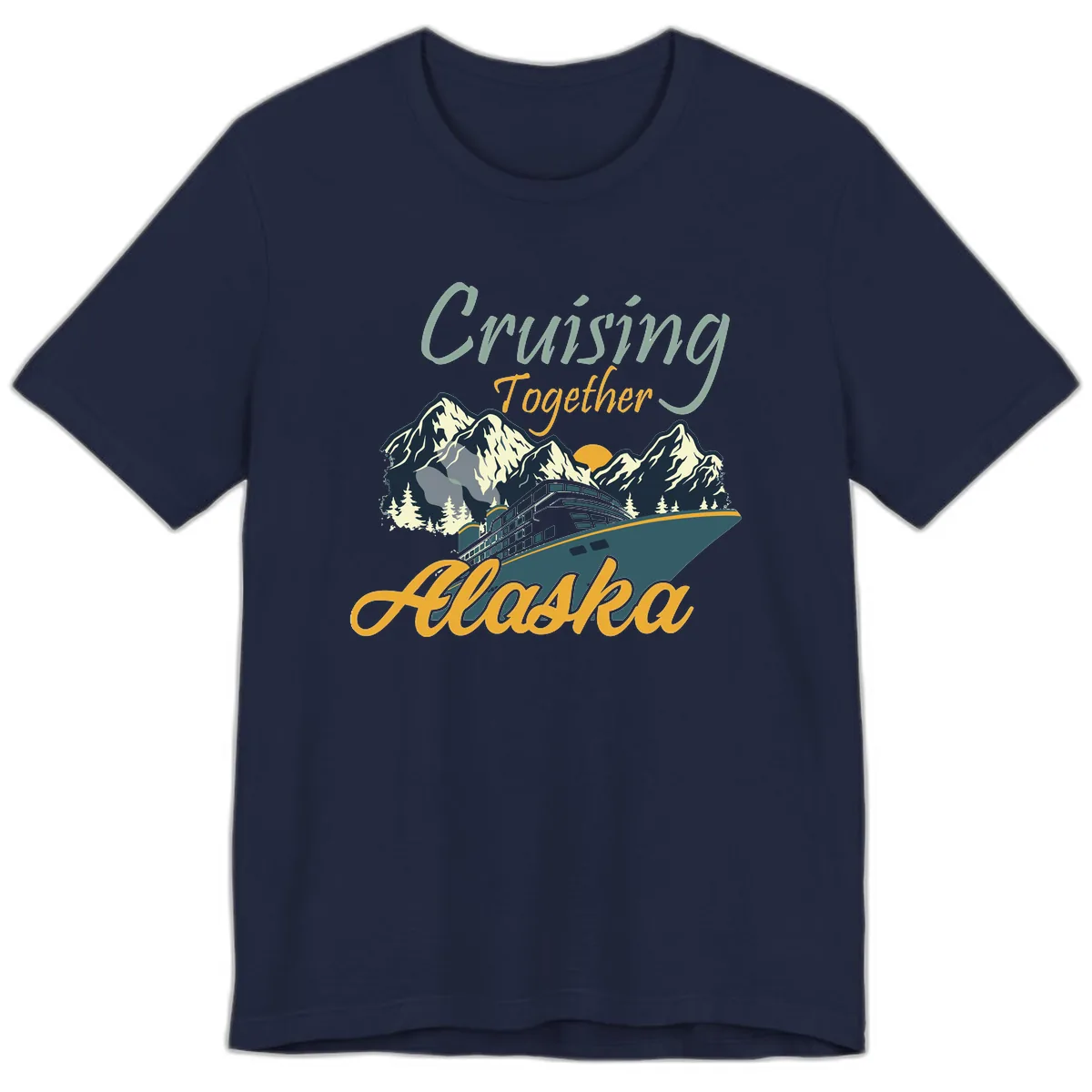 Cruising Together Alaska Premium T-Shirt in Navy