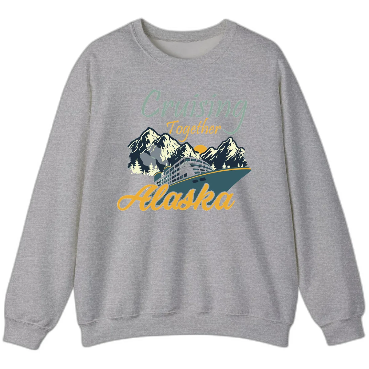 Cruising Together Alaska Sweatshirt in Sport Grey