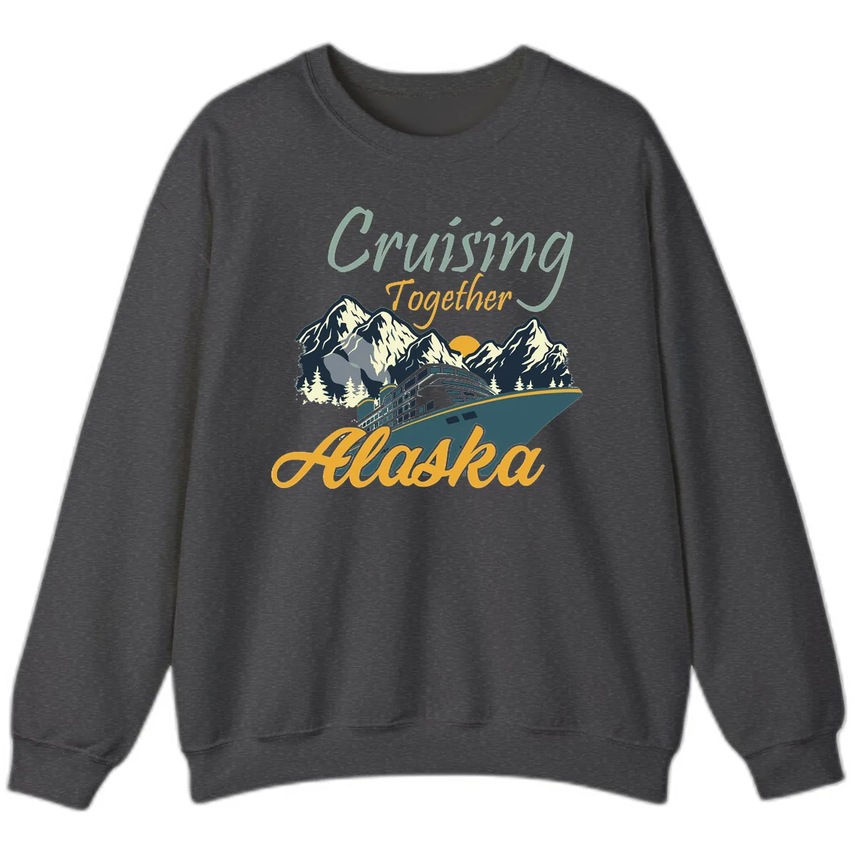 Cruising Together Alaska Sweatshirt in Dark Heather