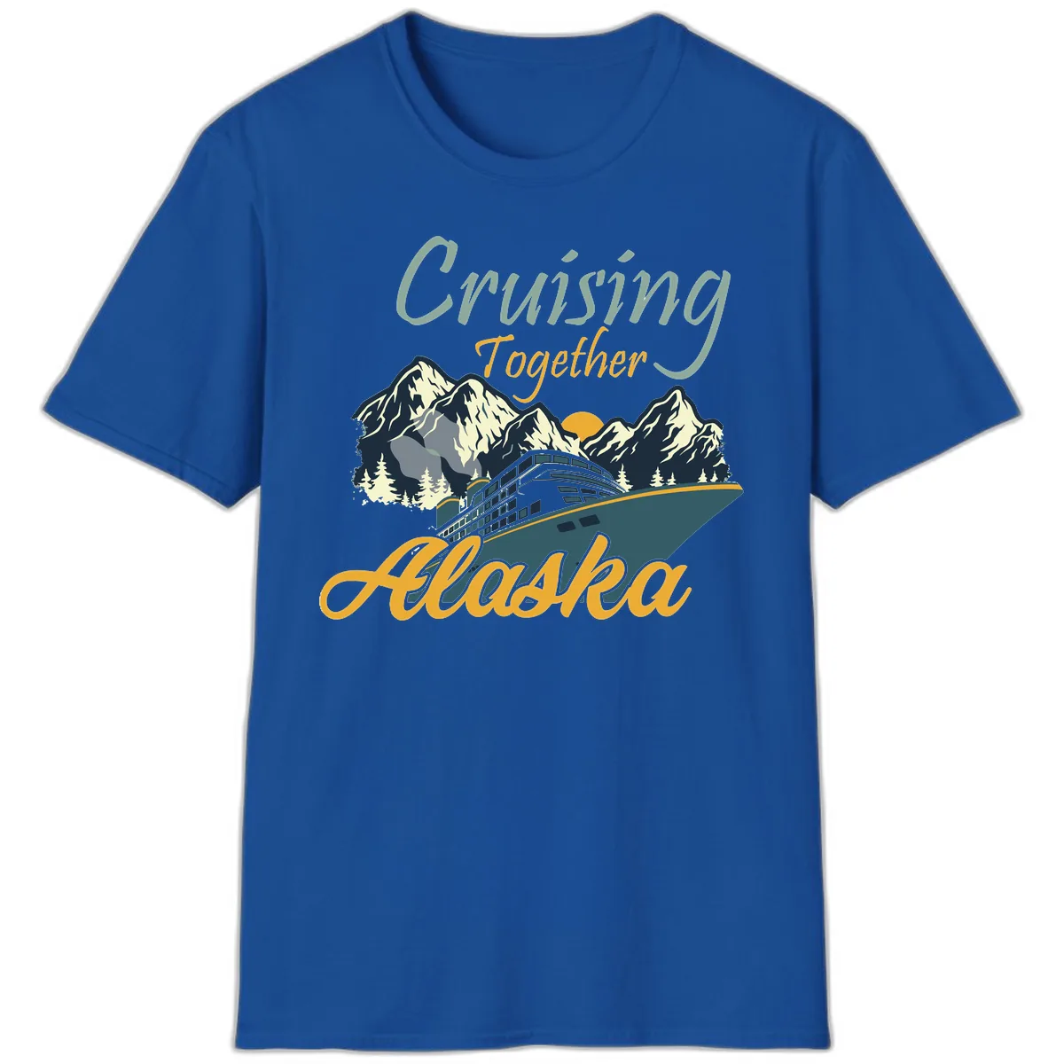 Cruising Together Alaska T-Shirt in Royal