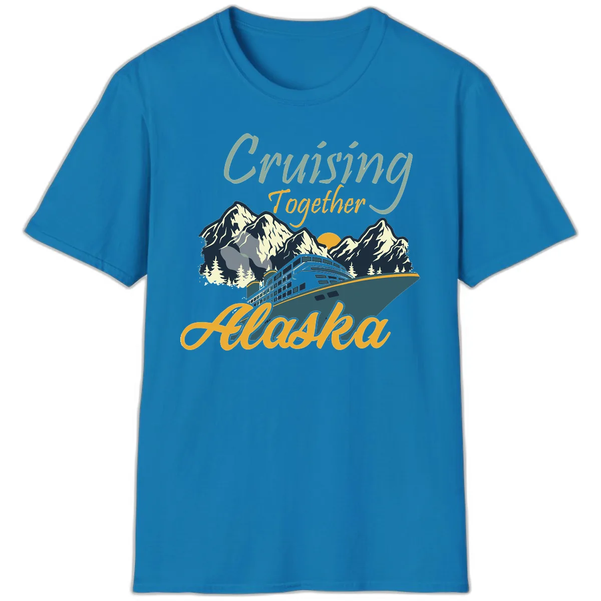 Cruising Together Alaska T-Shirt in Sapphire