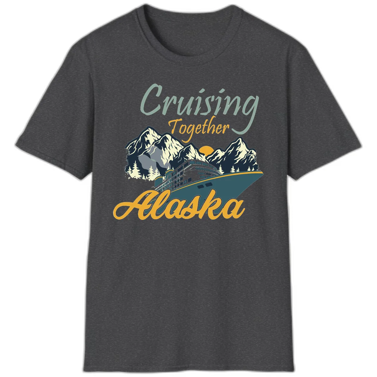Cruising Together Alaska T-Shirt in Dark Heather