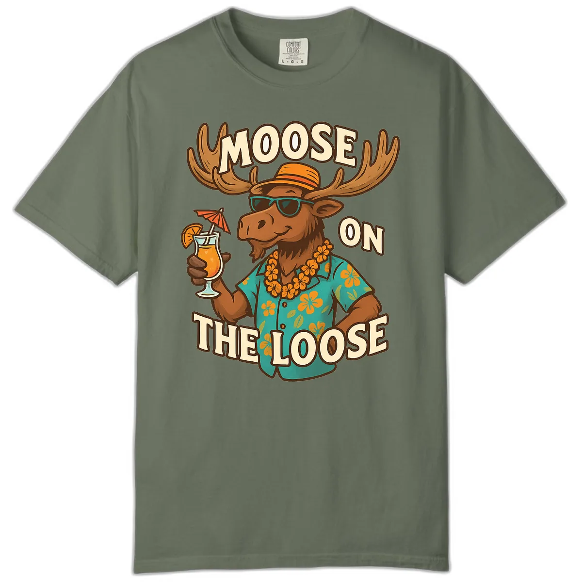 Moose On The Loose Tropical Comfort Color in Moss