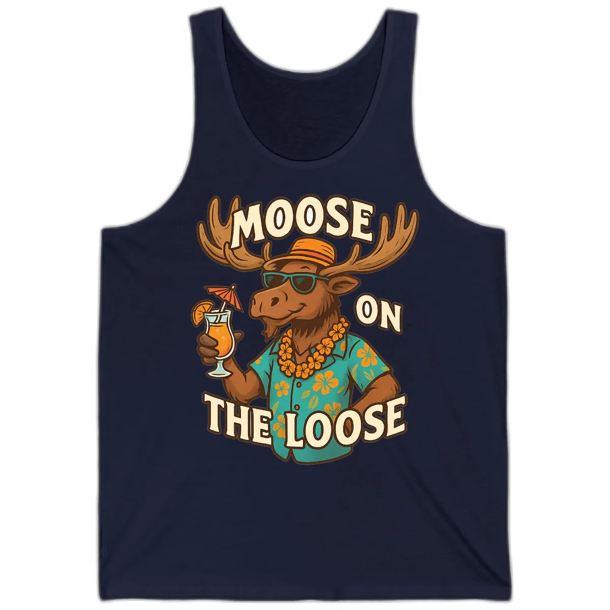 Moose On The Loose Tropical Tank in Navy