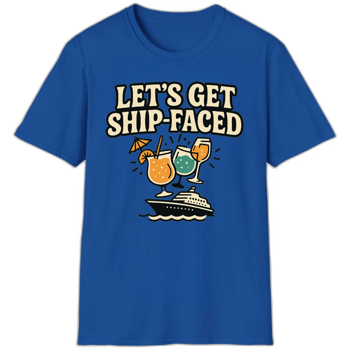 Let's Get Ship-Faced T-Shirt in Royal