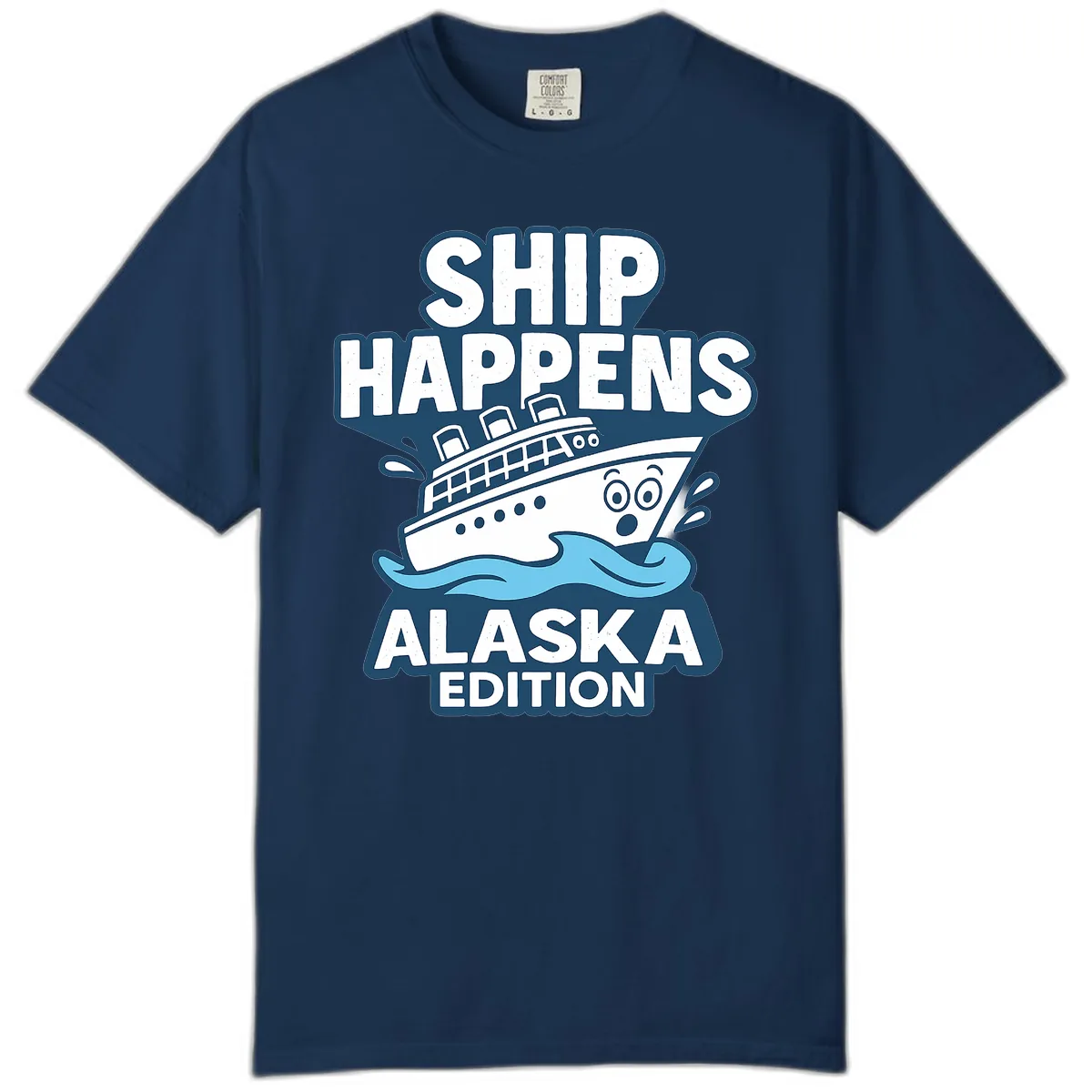 Ship Happens Alaska Edition Comfort Color in Navy