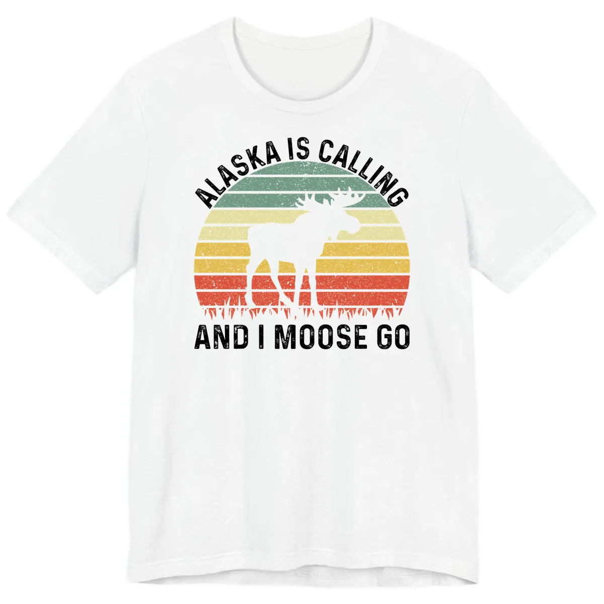 Alaska Calling And I Moose Go Premium T-Shirt in White