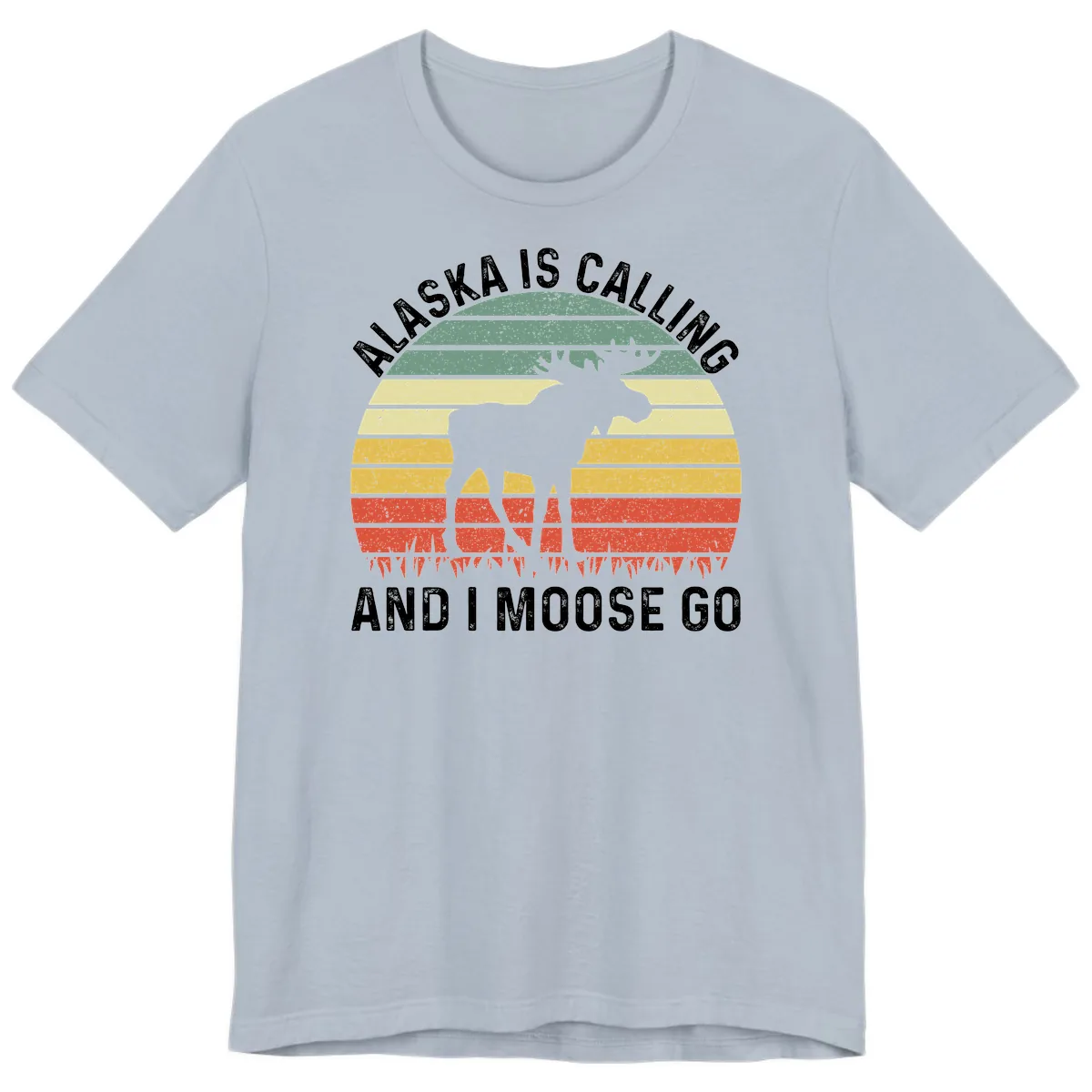 Alaska Calling And I Moose Go Premium T-Shirt in Light Blue