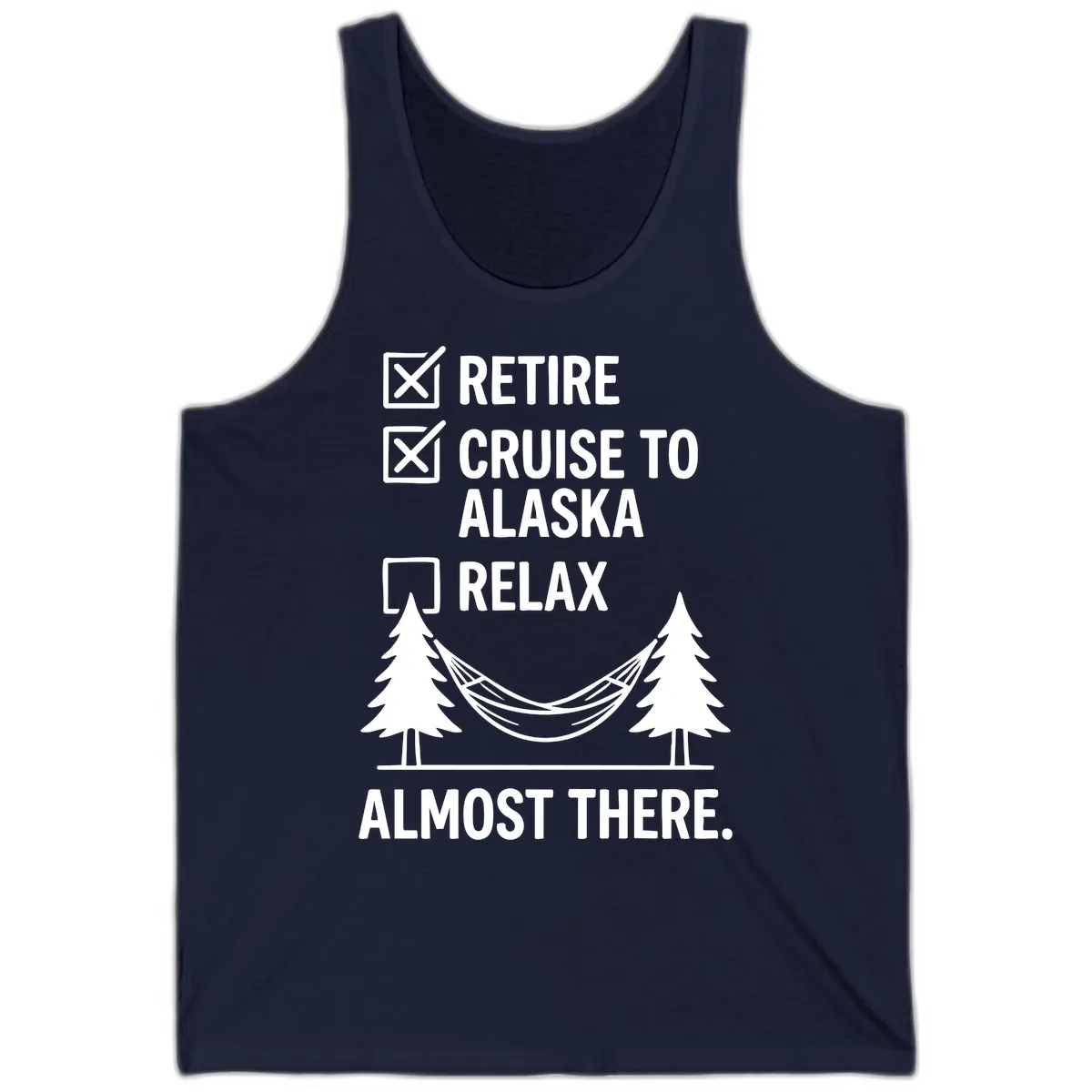 Retire Cruise Alaska Relax Tank in Navy