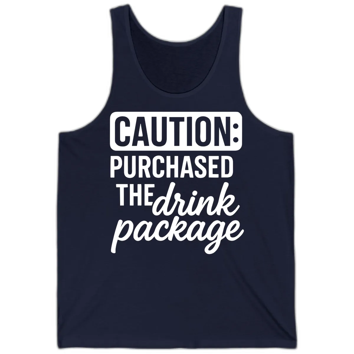 Caution: Purchased The Drink Package Tank in Navy