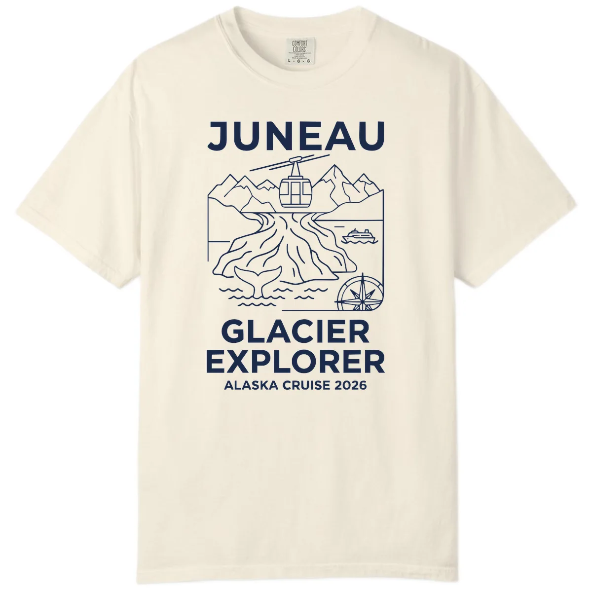 Juneau Glacier Explorer Alaska Cruise Comfort Color in Ivory