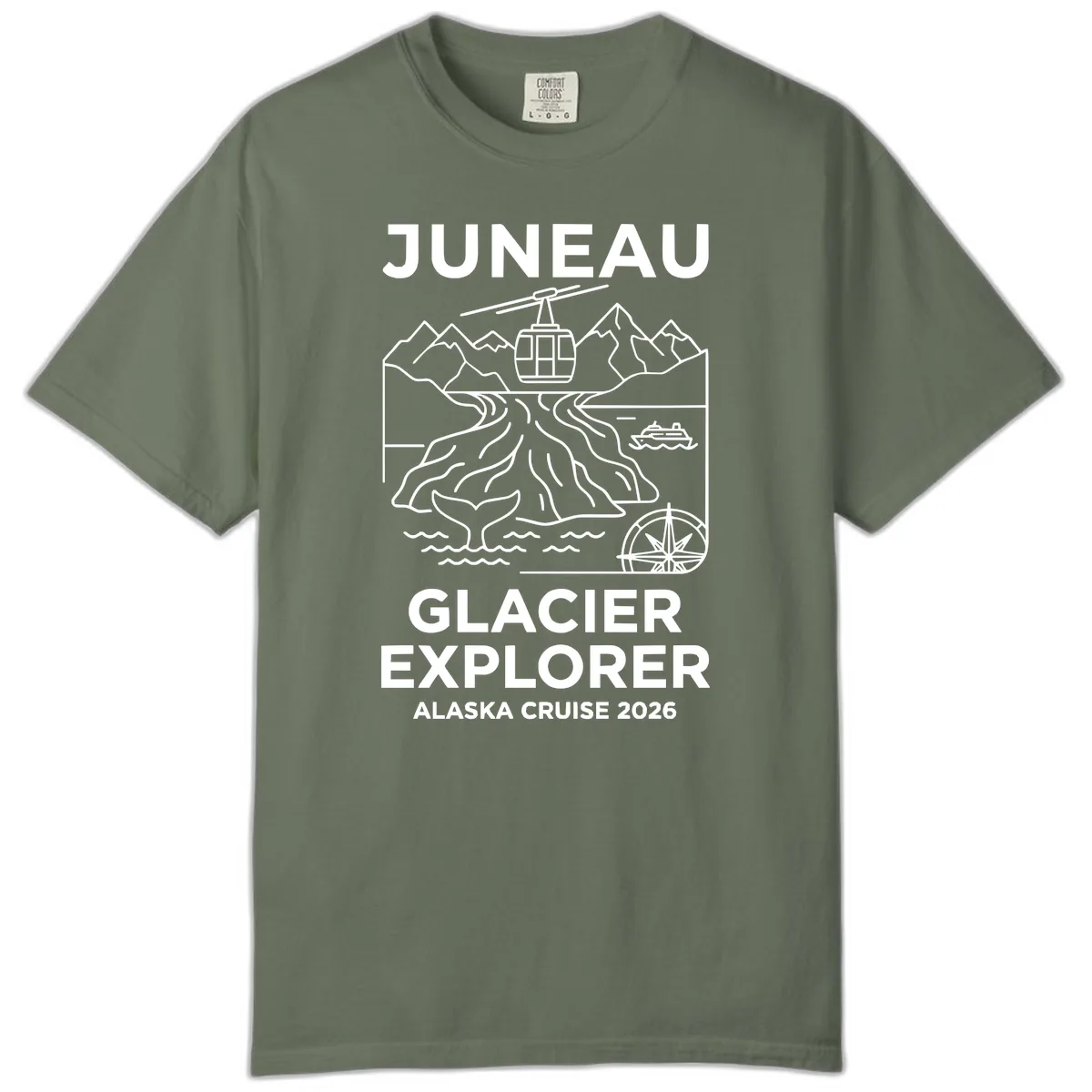 Juneau Glacier Explorer Alaska Cruise Comfort Color in Moss