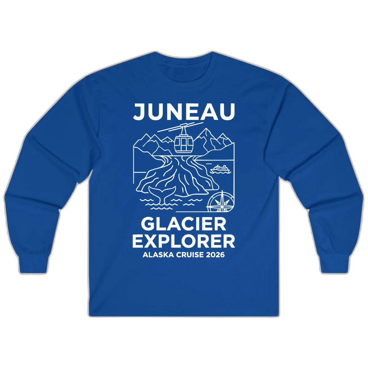 Juneau Glacier Explorer Alaska Cruise Long Sleeve in Royal