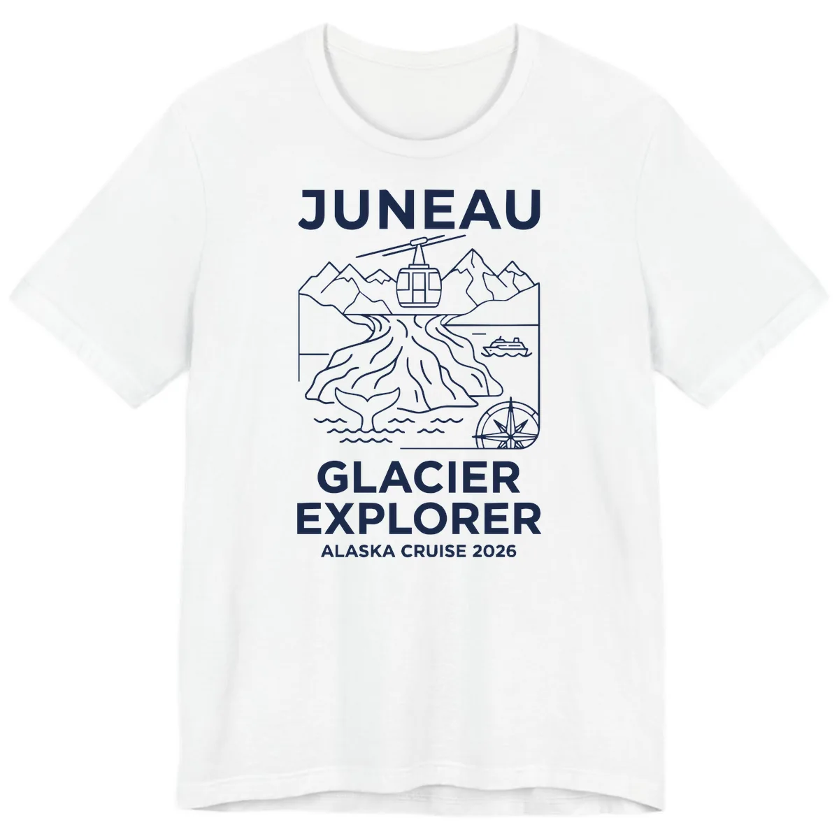 Juneau Glacier Explorer Alaska Cruise Premium T-Shirt in White