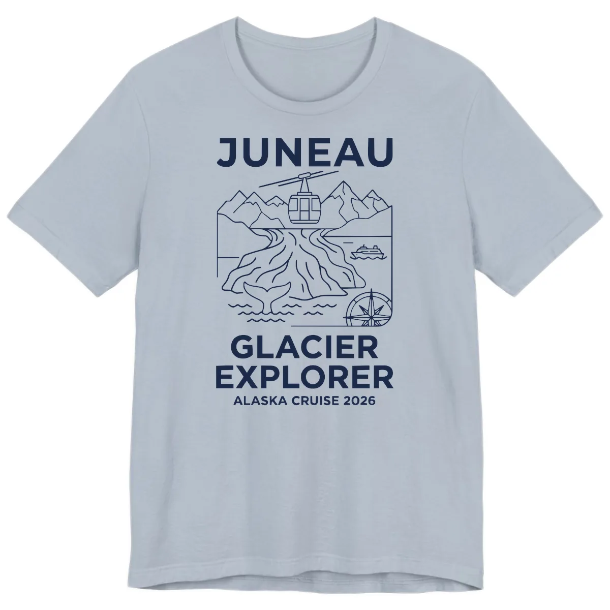 Juneau Glacier Explorer Alaska Cruise Premium T-Shirt in Light Blue