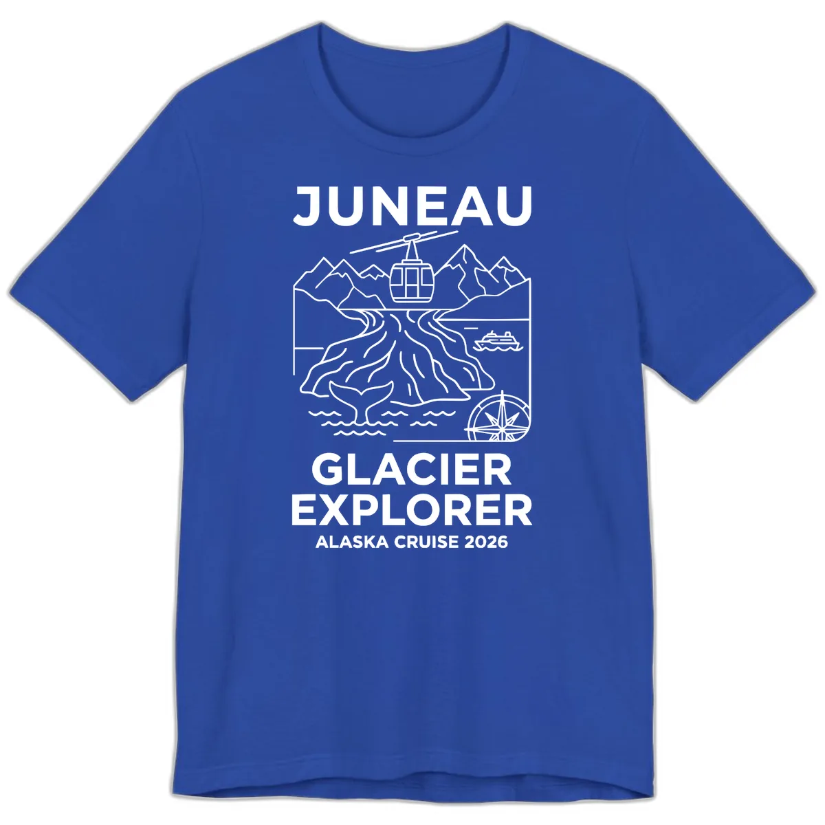 Juneau Glacier Explorer Alaska Cruise Premium T-Shirt in True Royal