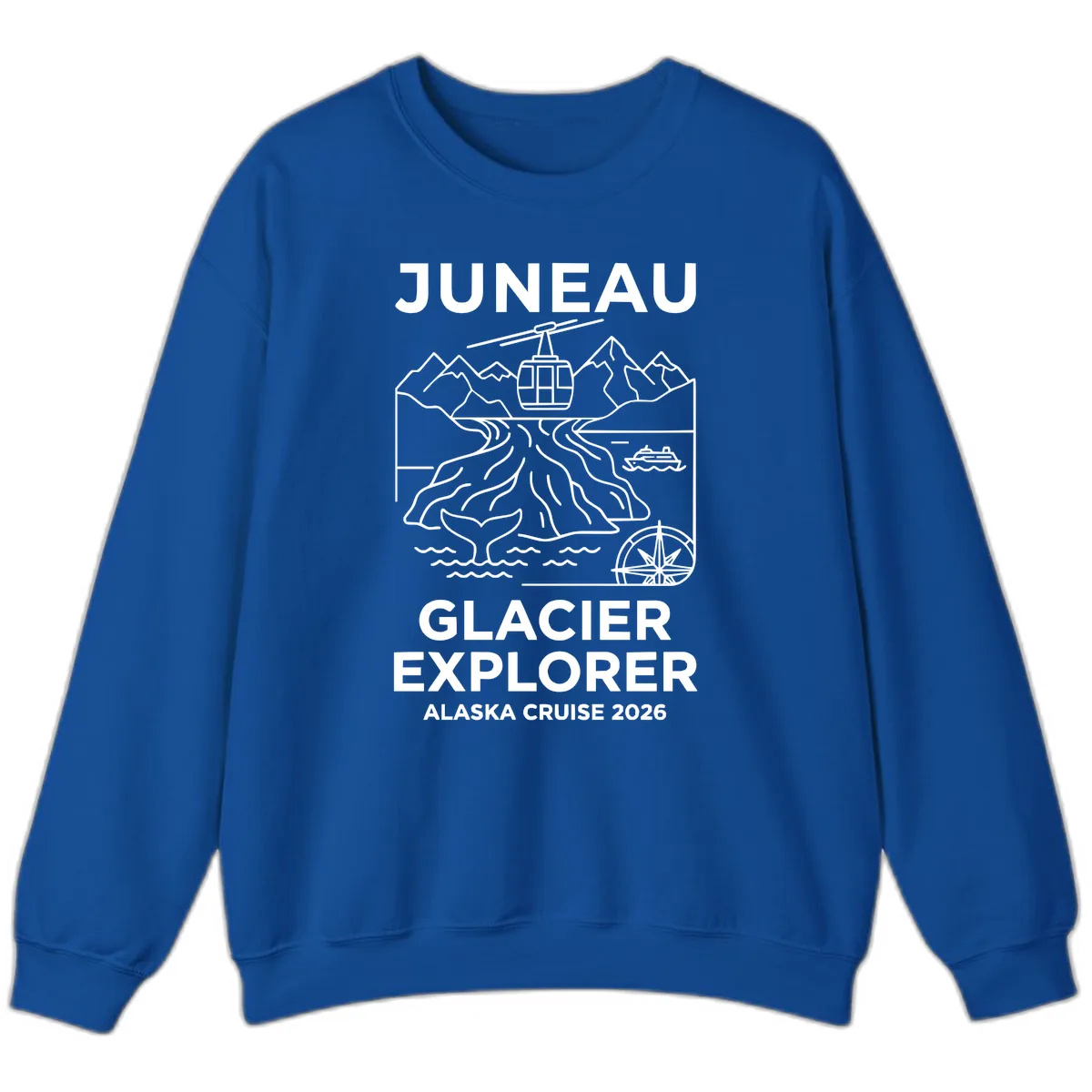 Juneau Glacier Explorer Alaska Cruise Sweatshirt in Royal