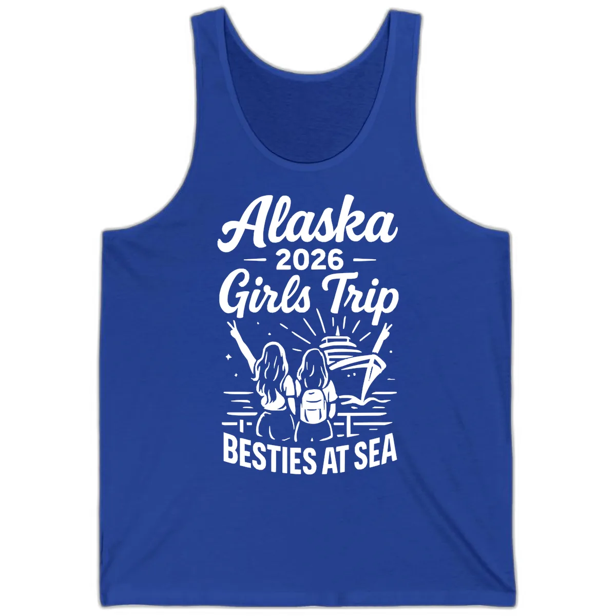 Alaska Girls Trip Besties At Sea Tank in True Royal