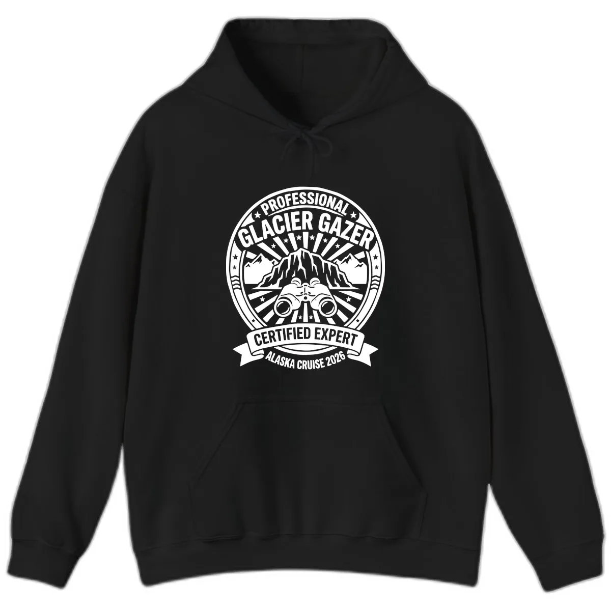 Professional Glacier Gazer Certified Expert Hoodie in Black