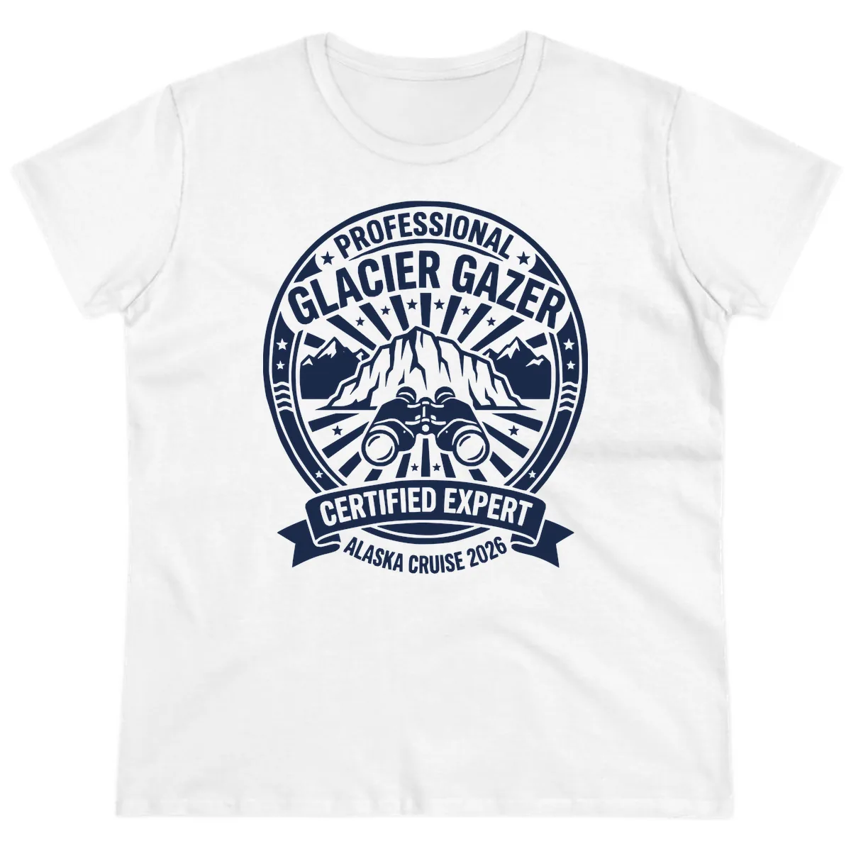 Professional Glacier Gazer Certified Expert Ladies Tee in White