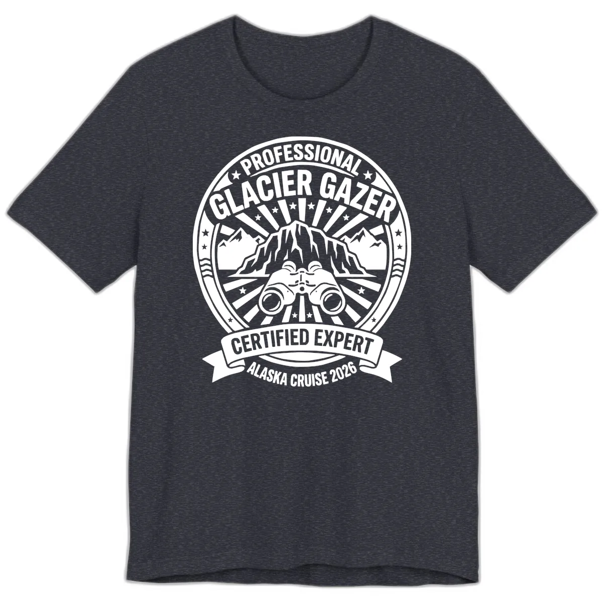 Professional Glacier Gazer Certified Expert Premium T-Shirt in Heather Navy
