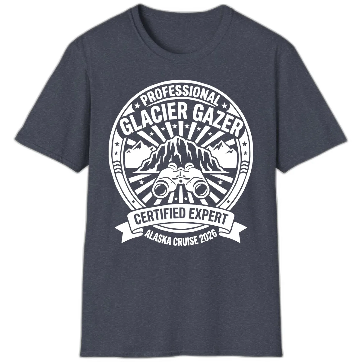 Professional Glacier Gazer Certified Expert T-Shirt in Heather Navy