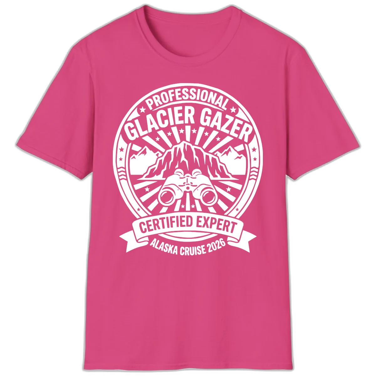 Professional Glacier Gazer Certified Expert T-Shirt in Heliconia