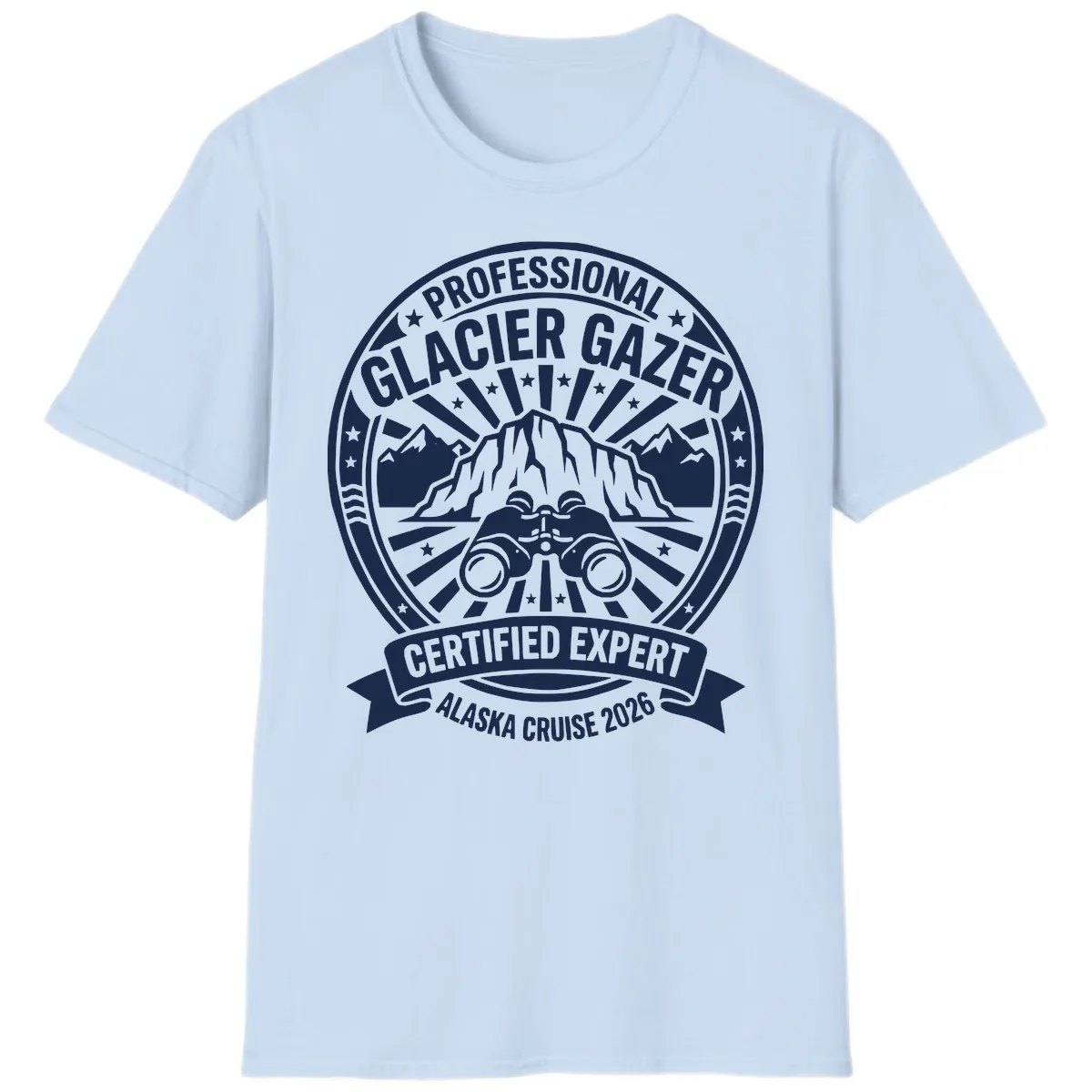 Professional Glacier Gazer Certified Expert T-Shirt in Light Blue