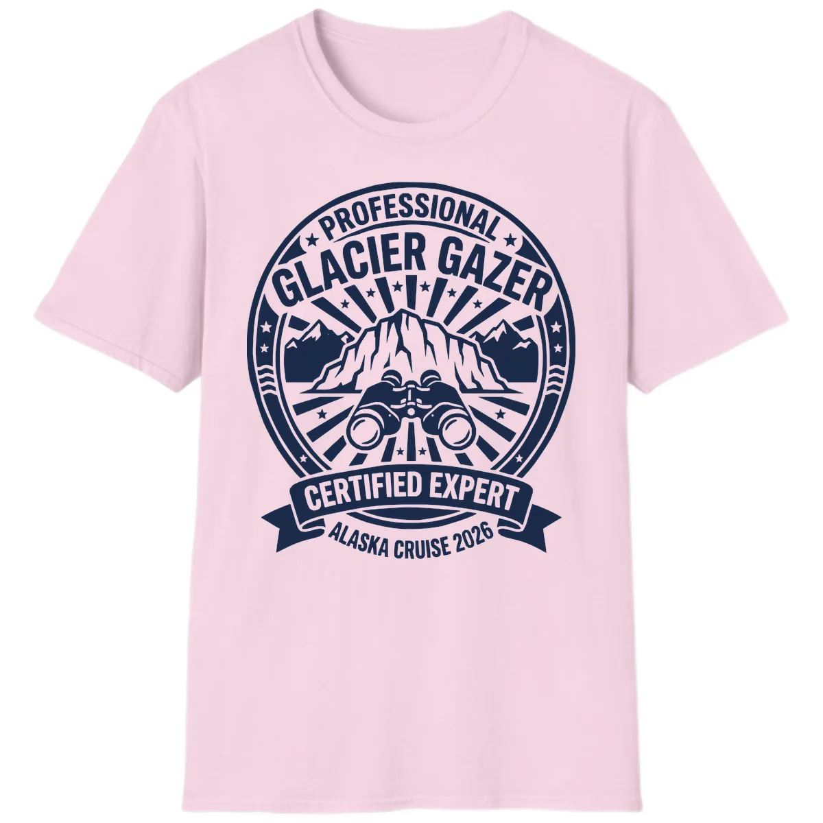 Professional Glacier Gazer Certified Expert T-Shirt in Light Pink