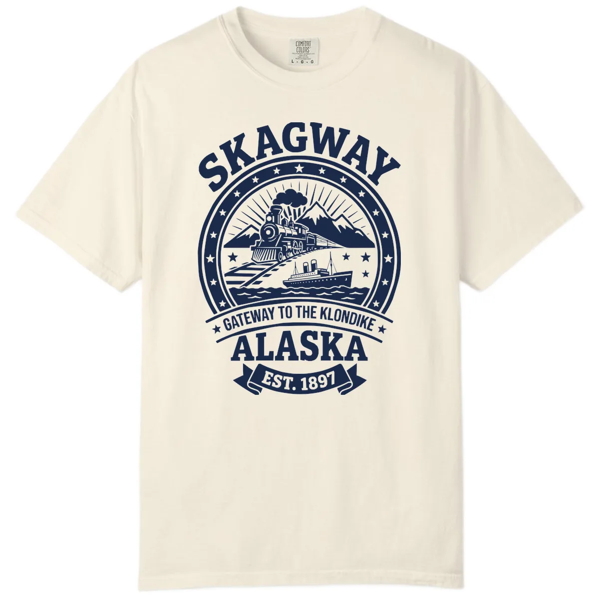 Skagway Gateway to the Klondike Comfort Color in Ivory