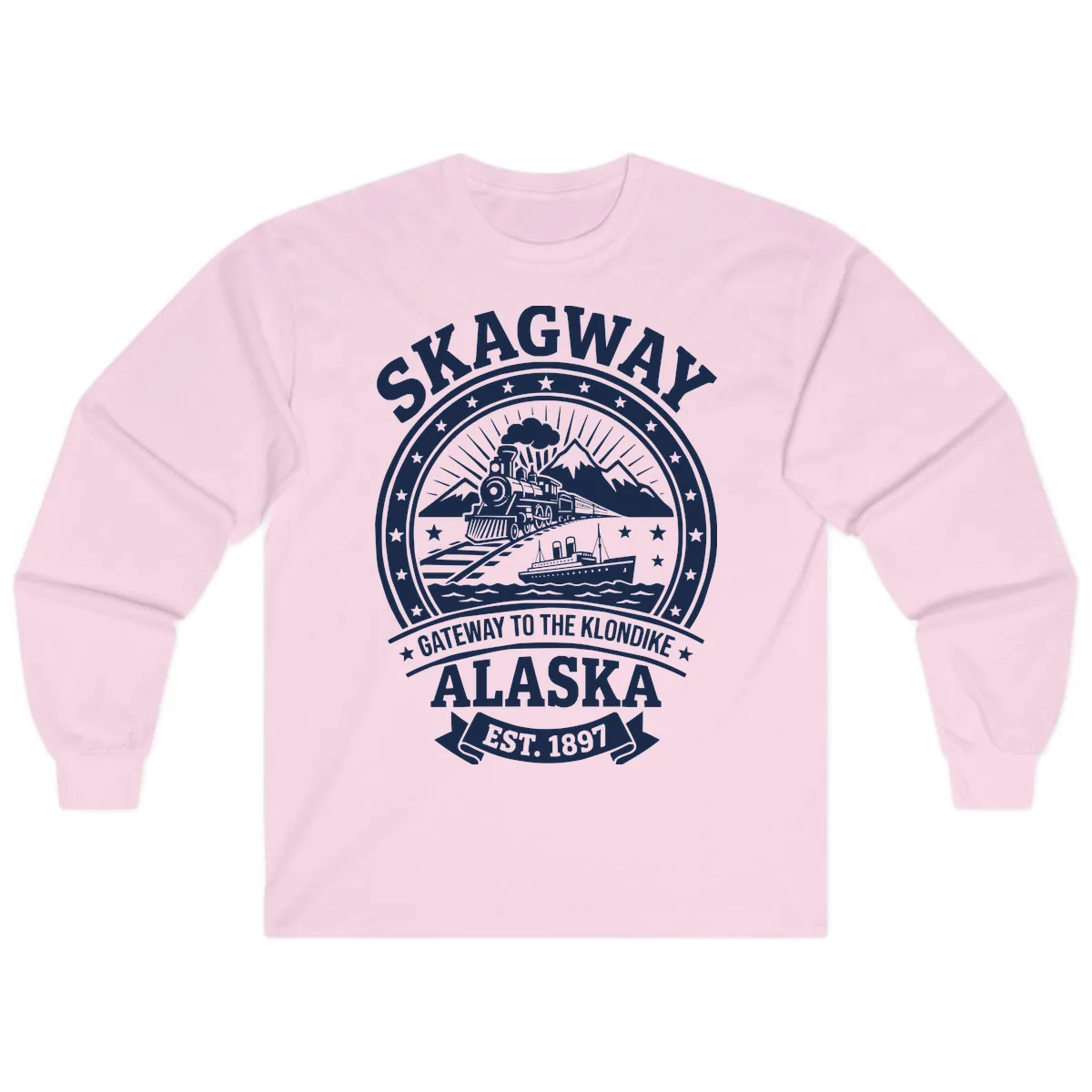 Skagway Gateway to the Klondike Long Sleeve in Light Pink