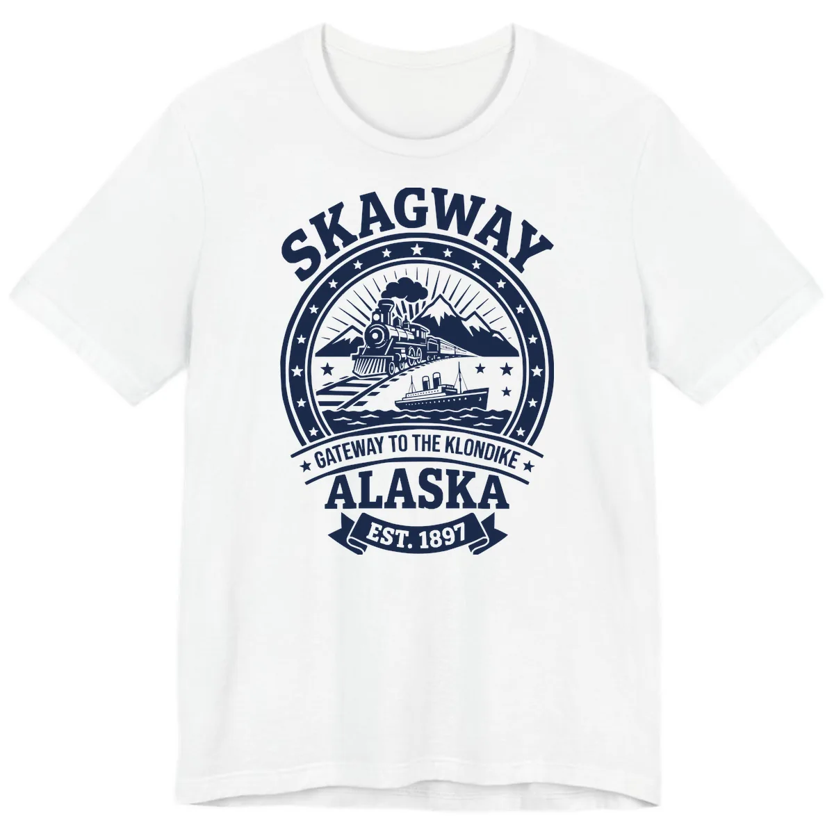 Skagway Gateway to the Klondike Premium T-Shirt in White